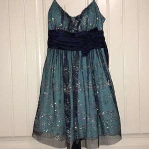 Sparkling Midnight Blue Prom Dress